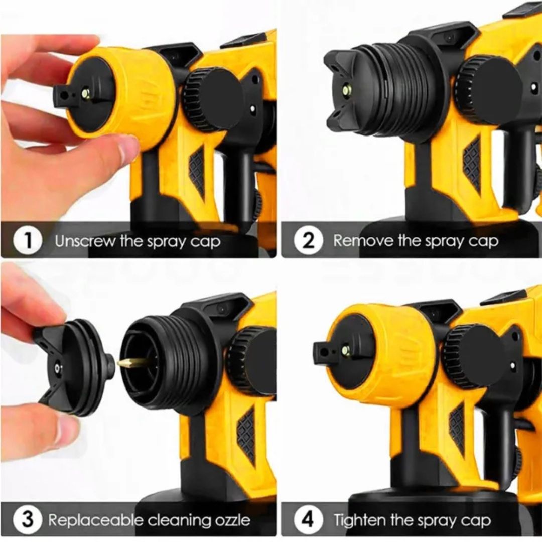 DeWalt cordless spray gun nozzle changing